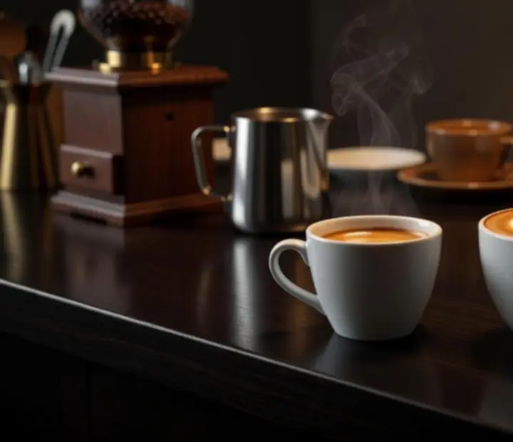 Prémium barista kávékülönlegességek elegáns szervírozással
